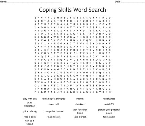 Positive Coping Skills Word Search Wordmint Word Search Printable Vrogue