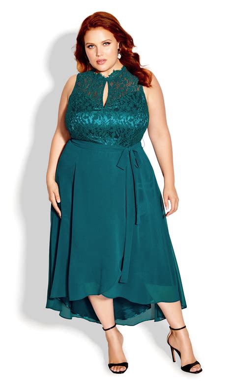 Womens Plus Size Hi Lo Teal Lover Dress