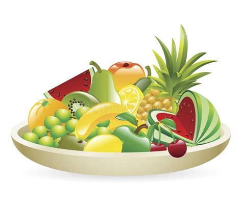 Bowl Of Fruit Illustration Stock Vector Illustration Of Apple 20160833