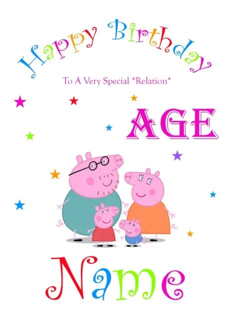 Son Personalised Birthday Card Daughter Sister Brother Any Relation And