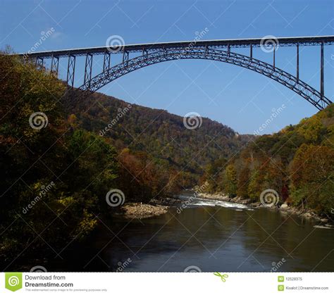 New River Gorge Bridge Wv On Fall Day Royalty Free Stock