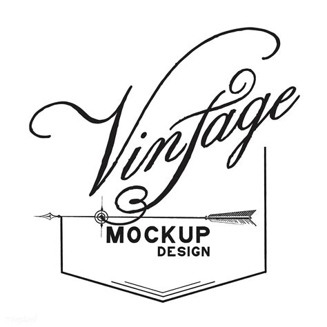 Download Vintage mockup logo design vector | free image by rawpixel ...
