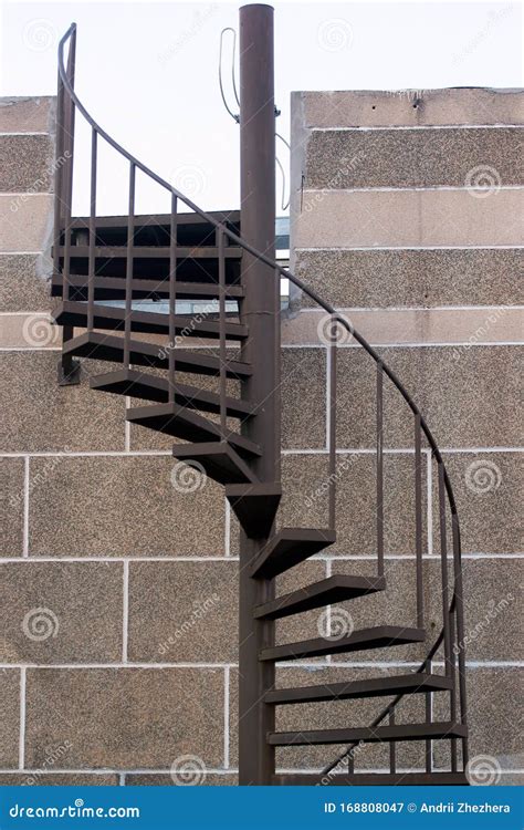 Spiral Staircase On A Rooftop Stock Image Image Of Vertical Railing