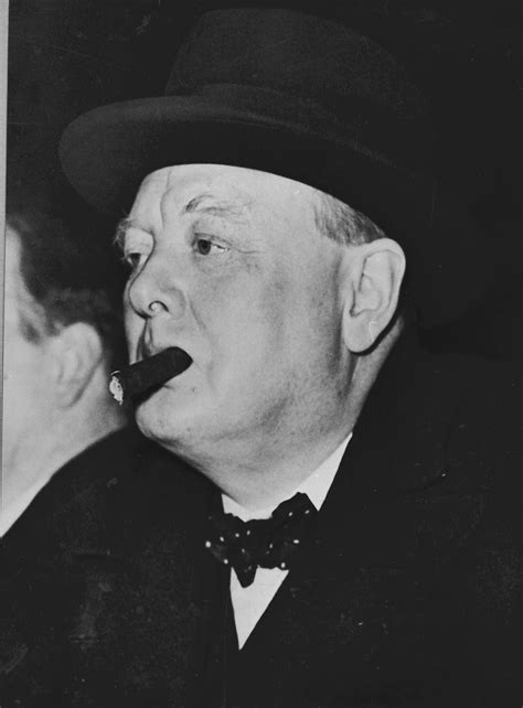 Churchill With His Trademark Cigar In The 1930s International Churchill Society