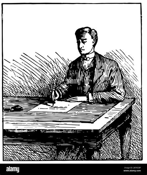 Man Writing Or Man Writing On Desk Or Board Hand Writing Writer Man