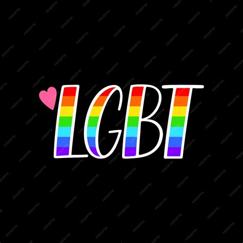caligrafía de letras lgbt símbolo de lesbianas gays bisexuales y transgénero vector premium