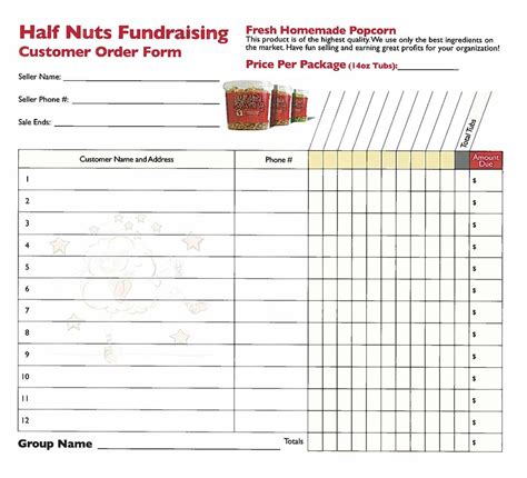 Fundraising Half Nuts Popcorn Co Llc