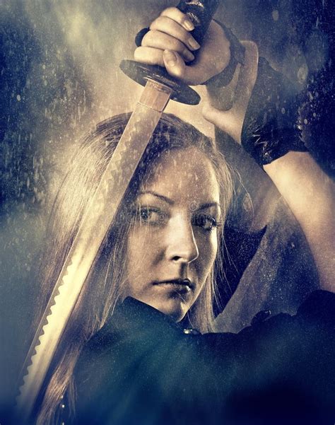 Woman With Sword Stock Image Image Of Charming Beautiful 27843387