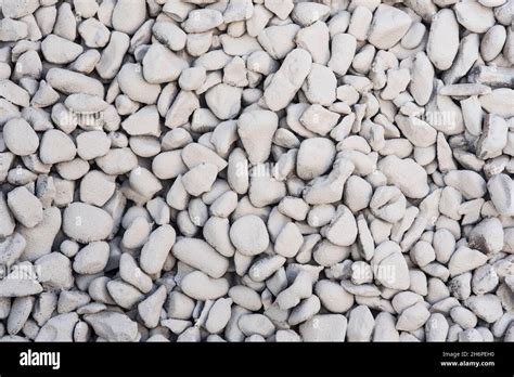 White Rock Chippings Aggregate Background Stock Photo Alamy