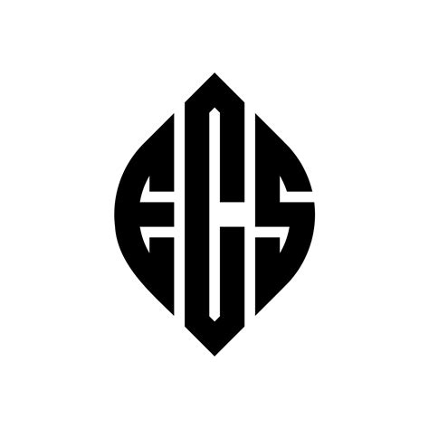 Diseño De Logotipo De Letra De Círculo Ecs Con Forma De Círculo Y