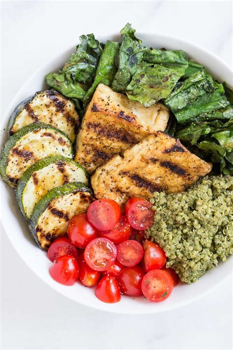 Ideally one you haven't made a thousand times before. Pesto Quinoa Salad Bowls with Grilled Tofu - Simply Quinoa