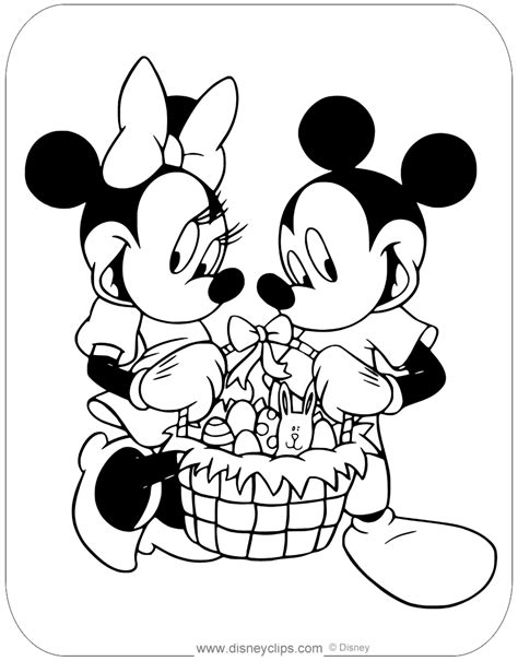 The easter egg coloring pages allow your kids to exercise their color combination skills to fill the images with unique and contrasting colors to make the pictures look as attractive as possible. Printable Disney Easter Coloring Pages | Disneyclips.com