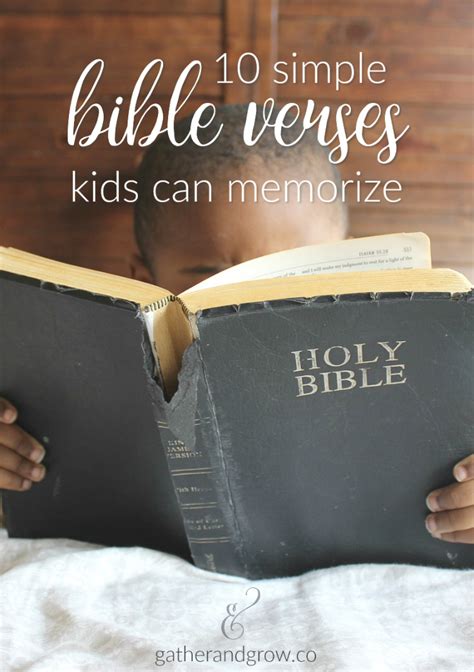Simple Bible Verses Kids Can Memorize Gather And Grow