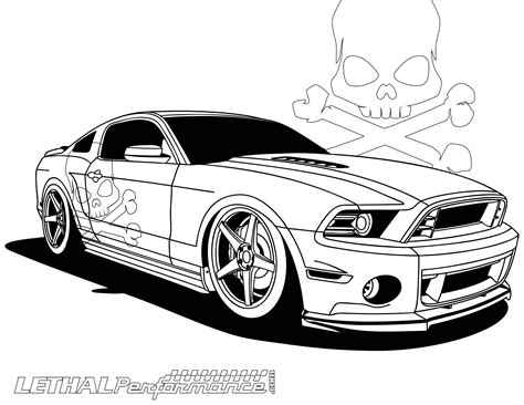 2022 Ford Mustang Coloring Pages