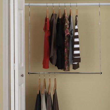 See more ideas about double closet, closet bedroom, glass pocket doors. Doulbe your closet space with a double rod hanging ...