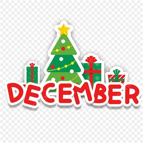 December Tree Clipart Transparent Png Hd December Clipart Christmas