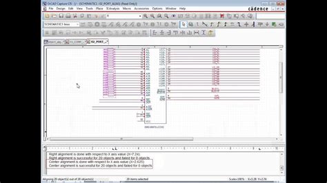 Cadence Orcad Capture Object Align And Distribute Youtube