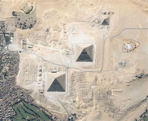 Picture From Space Of The Great Pyramids Of Gisa These Are The Largest