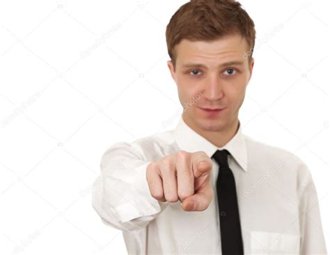 Young Man Pointing Finger — Stock Photo © Merznatalia 6491965