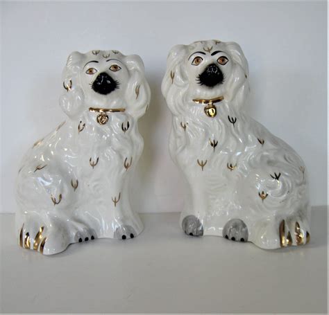 Pair Of Vintage English Beswick Staffordshire Ceramic Dogs Etsy