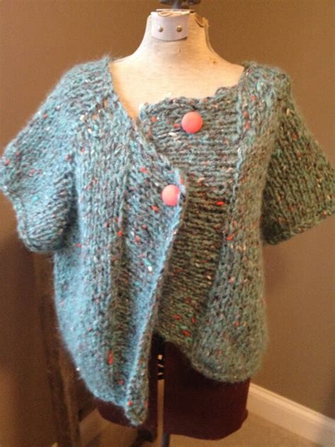 Items Similar To Womens Hand Knit Sweater Vest Shrug On Etsy