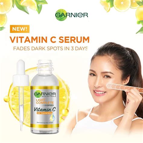 Garnier Vitamin C Serum Bright Complete Brightening Whitening Face