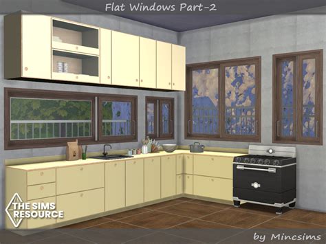 Flat Windows Part2 By Mincsims At Tsr Sims 4 Updates