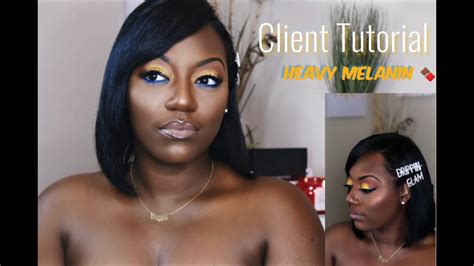 melanin chocolate skin client tutorial unwine 🍷 wednesday brown beauty youtube