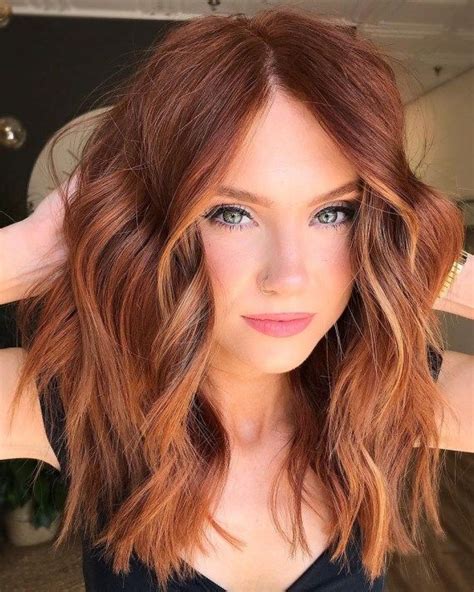 Light Red Highlights On Red Hair Pinkish Brown Hair Red Copper Hair