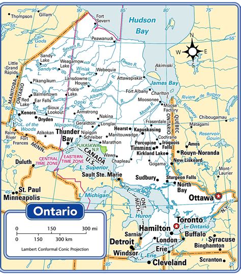 Ontario Canada Map With Cities World Map