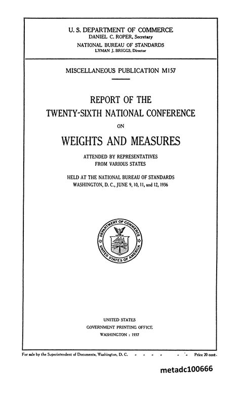 Report Of The Twenty Sixth National Conference On Weights And Measures