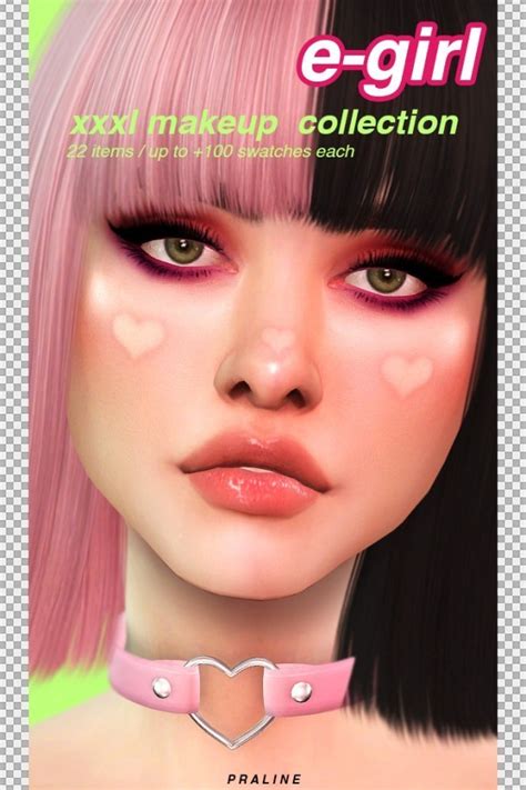 Praline Sims E Girl Makeup Collection For The Spring4sims