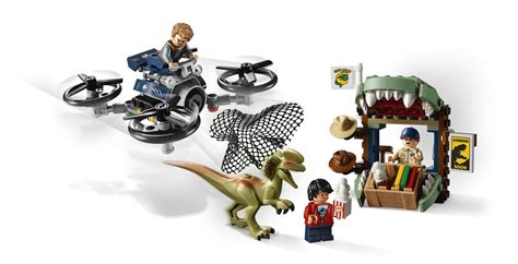 Lego Jurassic World Dilophosaurus On The Loose 75934 Action Helicopter Drone Dinosaur Figure