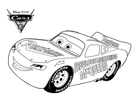 Cars 3 Lightning Mcqueen Coloring Page Download Print Or Color