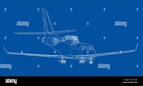 Airplane Blueprint Vector Stock Vector Image Art Alamy