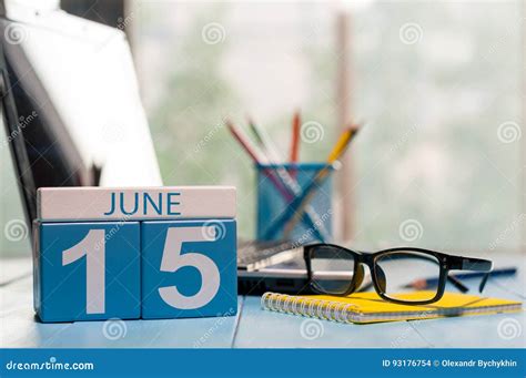 June 15th Day 15 Of Month Wooden Color Calendar On Freelance