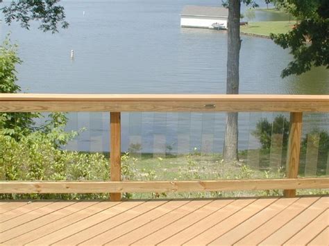Deck With Clear Glass Railing In Lake Oconee In 2022 Porch Railing