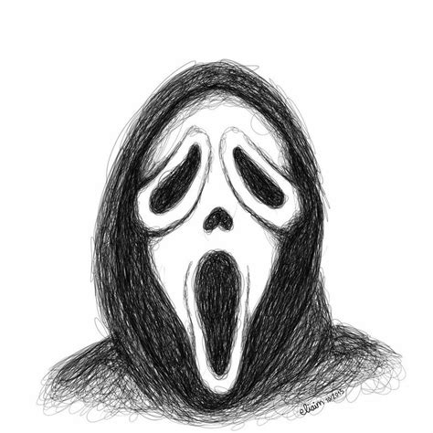 Ghost Face Sketch At Explore Collection Of Ghost