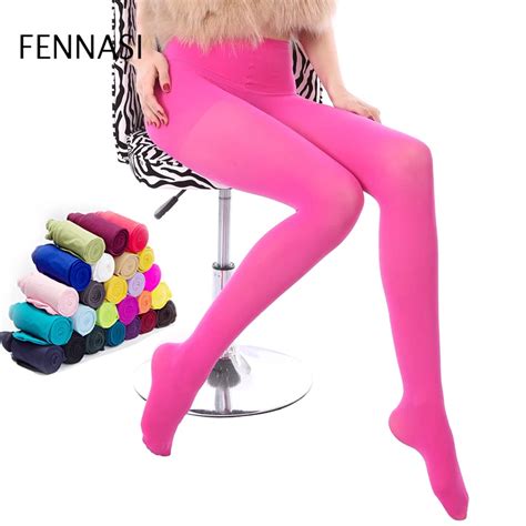 Fennasi Candy Color Compression Nylons Lady Tights High Waist Sexy Pantyhose Women Thin Female
