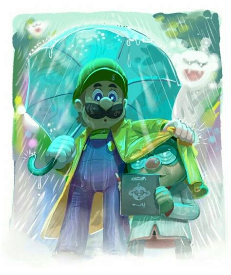 Luigis Mansion Rain Super Mario Bros Nintendo Mario Bros Nintendo Fan Art Super Mario World