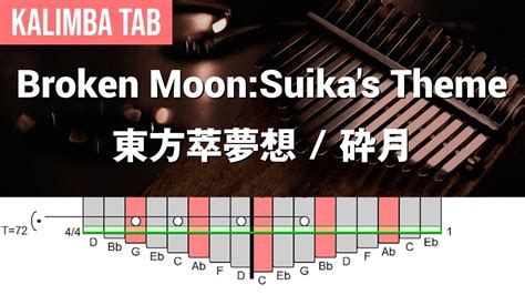 【カリンバ 楽譜】砕月broken Moonsuikas Theme 東方萃夢想touhou 75【kalimba Tab】 Youtube