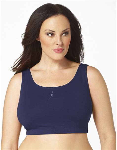 I love that it has clasps in the back so i don't have to struggle to put it on. Plus Size Sports Bra - Navy with ABA Logo