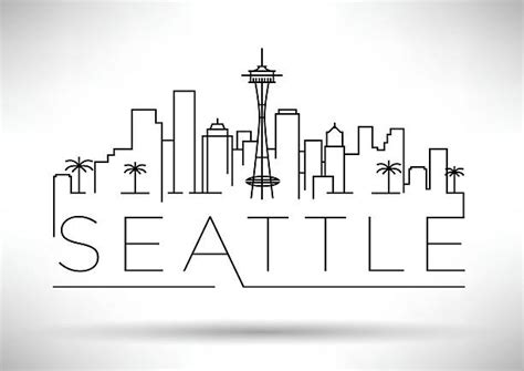Royalty Free Seattle Skyline Clip Art Vector Images And Illustrations