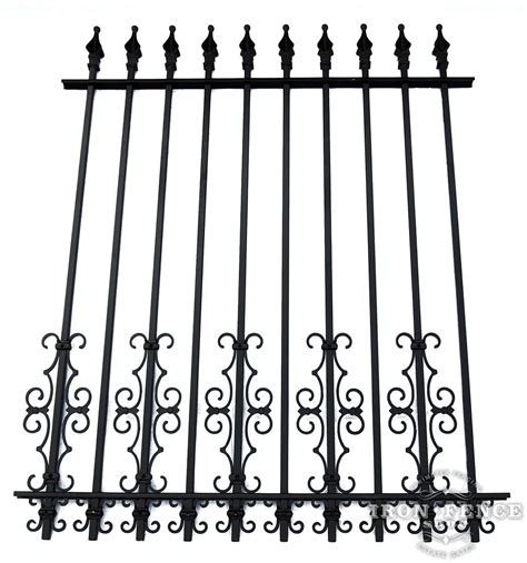 5 Foot Tall Classic Style Signature Grade Wrought Iron Fence With