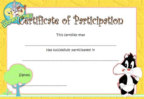 Certificate Of Participation Template Blank Certificate Template