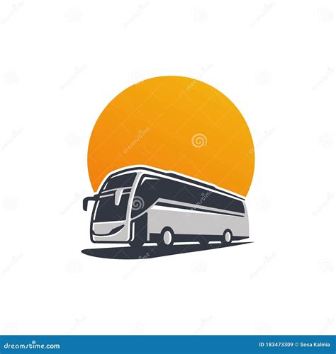 Silueta Del Logo De Un Gran Bus Stock De Ilustración Ilustración De