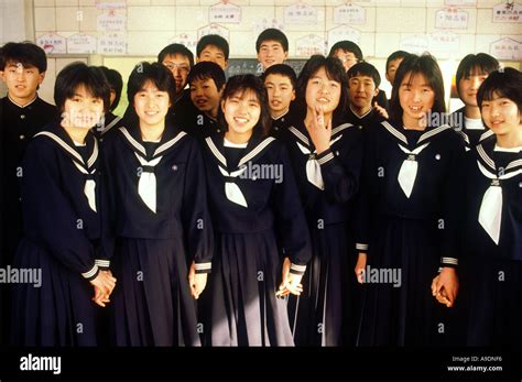 Junior High School Pupils Tokyo Japan Stock Photo 4026869 Alamy