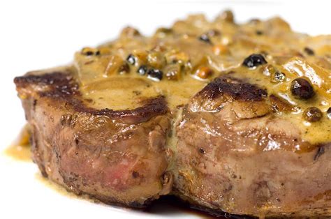 Beef tenderloin with peppercorn and mustard seed crust, ingredients: Filet Mignon with Peppercorn Sauce - Life's Ambrosia