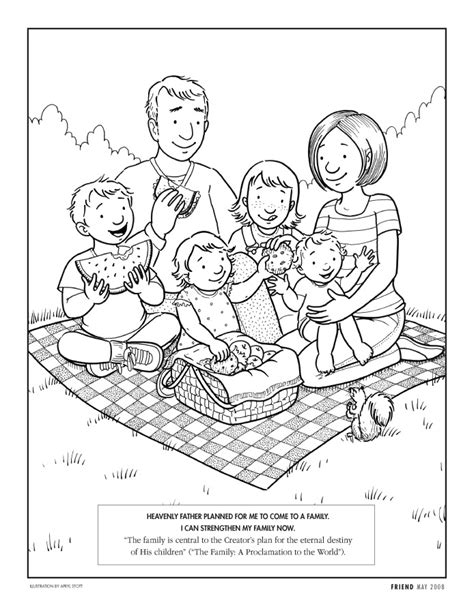 family coloring page | LDS Lesson Ideas