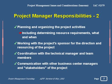 Project Manager Responsibilities 2